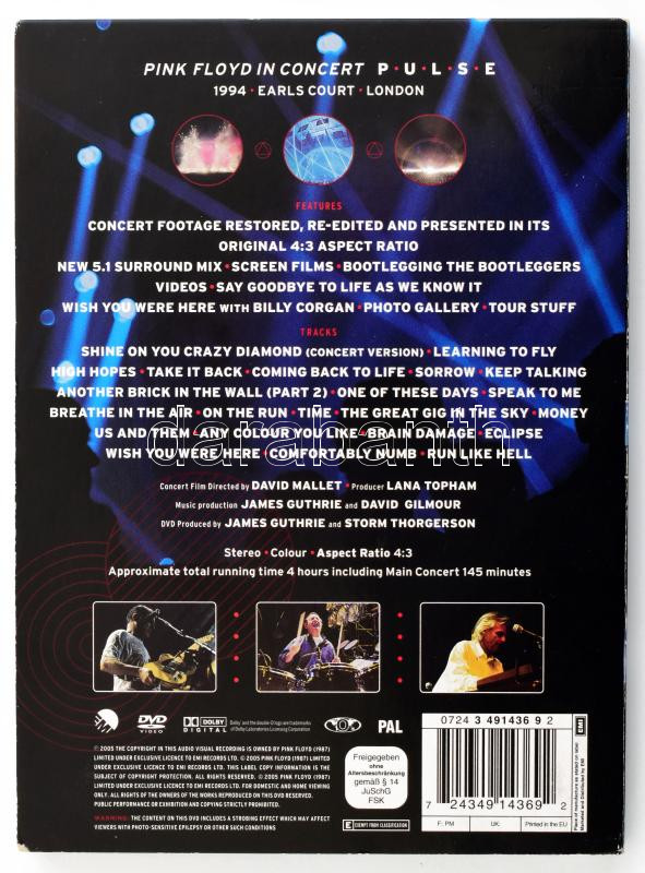 Pink Floyd - Pulse. 2 x DVD, DVD-Video, PAL, Parlophone, Európa, 2005. VG+ - Image 2