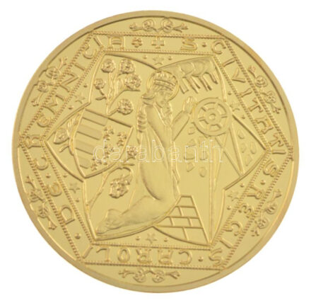 DN 'Történelmi aranypénzek - Aranybányák újraindítása, 10 dukát, KB 1934' aranyozott rézötvözet utánveret 'COPY' beütéssel, kapszulában (38mm) T:PP