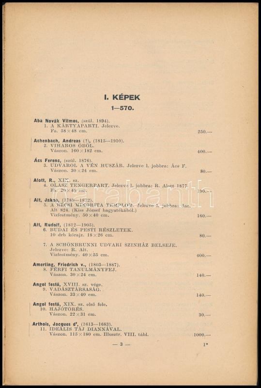 AZ Ernst Múzeum aukcióI LIIIdr. Csiszárik János, cimz. püspök, Egger Gyula és Horváth Nándor hagyatékai. Bp., 1936. Kiadói papírkötésben - Image 2