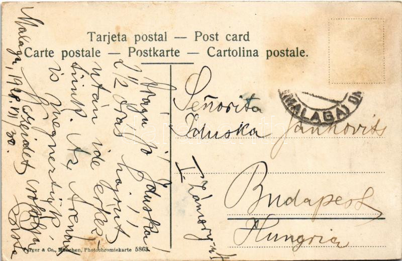 1928 Málaga, Camino del Palo / tram (fl) - Image 2