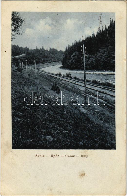 Skole, Opór. Fot. Prof. K. Eljasz / railway next to the river (EK)