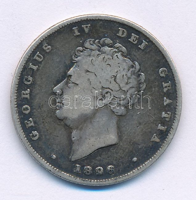 Nagy-Britannia 1826. 1Sh Ag 'IV. György' T:F patina Great Britain 1826. 1 Shilling Ag 'George IV' C:F patina Krause KM#694