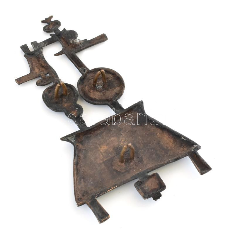 Pap Zoltán: Falplasztika. Bronz, kopásokkal, jelzés nélkül, 24x13,5 cm - Image 3