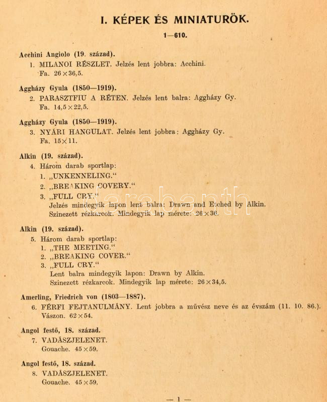 Az Ernst Múzeum aukciói: különböző magánbirtokokról származó műtárgyak. Bp., 1920. Kiadói papírkötésben - Image 2