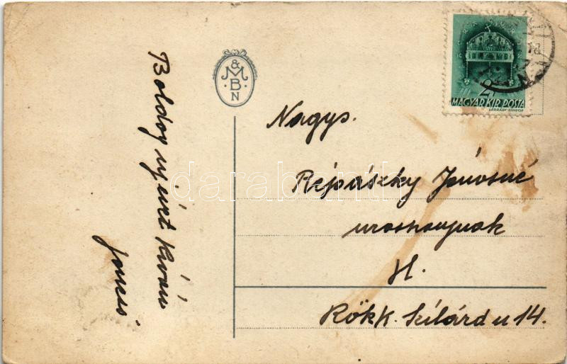 Boldog új évet! Malacok / New Year greeting, pigs. M.B.N. litho (EB) - Image 2