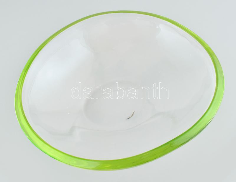 Leonardő nagy méretű kristály gyümölcsös tál. Jelzett, hibátlan 34 cm