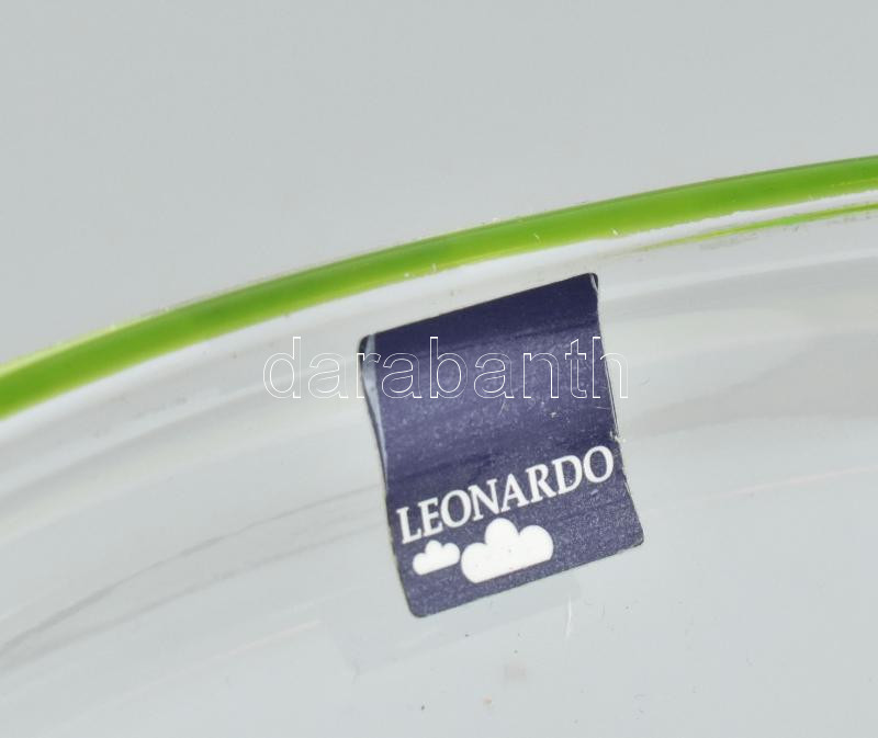 Leonardő nagy méretű kristály gyümölcsös tál. Jelzett, hibátlan 34 cm - Image 2