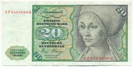 Német Szövetségi Köztársaság 1980. 20M T:F Federal Republic Germany 1980. 20 Mark C:F Krause P#20