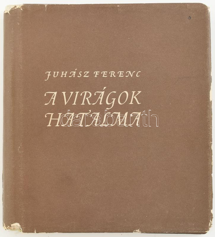 Juhász Ferenc A virágok hatalma. Bp., 1955. Magvető. DEDIKÁLT a Magyar írószövetség titkárnőjének. Vászon kötésben, kissé sérült papírborítóval - Image 2