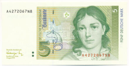 Németország 1991. 5M 'A4272067N8' T:UNC Germany 1991.5 Mark 'A4272067N8' C:UNC Krause P#37