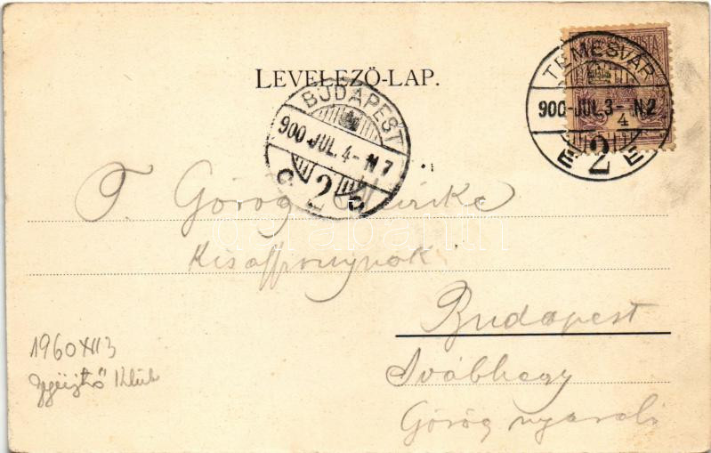 1900 Temesvár, Timisoara; Gyárváros, Kossuth tér, Kohn testvérek üzlete / square, shop (fl) - Image 2