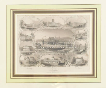 Cca. 1880-90. Achen látványosságai. Acélmetszet, papír, 19x23 cm