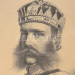Réz sarokdíszes régi fakeret, benne Ferenc Józs3ef császár nyomattal. 24,5x20,5 cm - Image 2