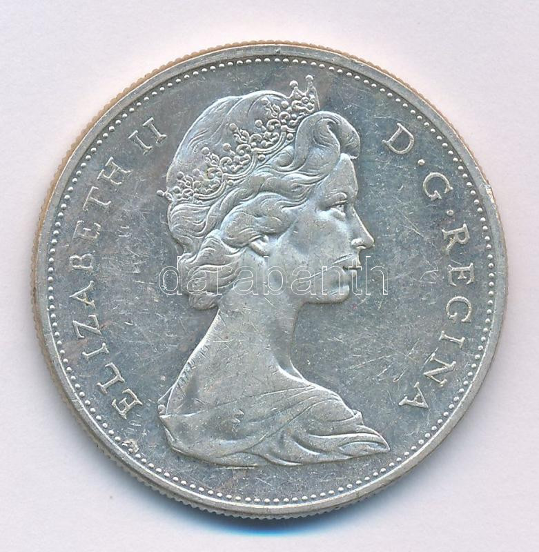 Kanada 1965. 1$ Ag 'II. Erzsébet' T:XF Canada 1965. 1 Dollar Ag 'Elizabeth II' C:XF Krause KM#64.1