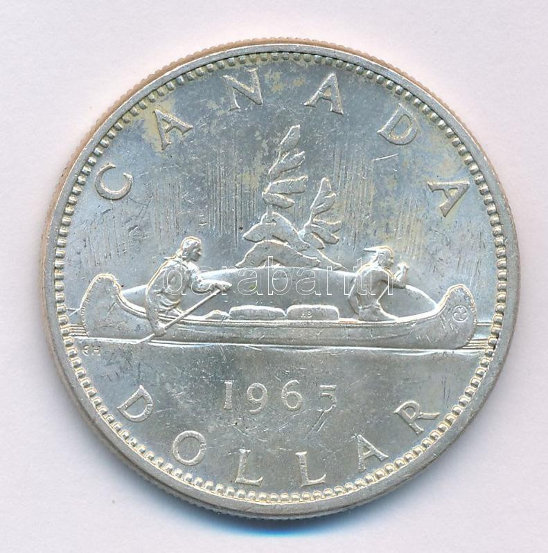 Kanada 1965. 1$ Ag 'II. Erzsébet' T:XF Canada 1965. 1 Dollar Ag 'Elizabeth II' C:XF Krause KM#64.1 - Image 2