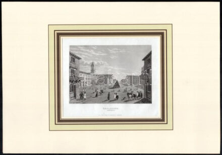 Cca. 1850. Karlsruhe. Acélmetszet, papír, 12x15 cm