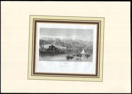 Cca. 1850. Corfu. Acélmetszet, papír, 12x15 cm