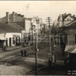 Lom, Die Hauptstrasse / main street, shops. Gr. Paskoff