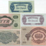 1944. 2P + 5P + 10P + 20P + 100P 'A Vöröshadsereg Parancsnoksága' T:AU-F közte szép papír, apró folt - Image 2