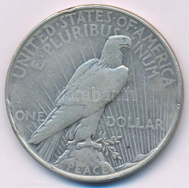 Amerikai Egyesült Államok 1922. 1$ Ag 'Béke' T:VF ph. USA 1922. 1 Dollar Ag 'Peace' C:VF edge error Krause KM#150 - Image 2