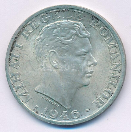 Románia 1946. 25.000L Ag 'I. Mihály' T:XF patina Romania 1946. 25.000 Lei Ag 'Mihai I' C:XF patina Krause KM#70