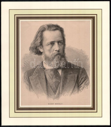 Cca. 1880. Zichy Mihály, litográfia. 22x18 cm