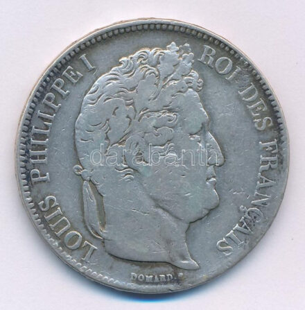 Franciaország 1832D 5Fr Ag 'I. Lajos Fülöp' T:F patina France 1832D 5 Francs Ag 'Louis Philippe I' C:F patina Krause KM#749