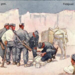 Feldpost im Hochgebirge. Offizielle Karte für Rotes Kreutz Kriegsfürsorgeamt Kriegshilfsbüro Nr. 326. s: A. Egger-Lienz