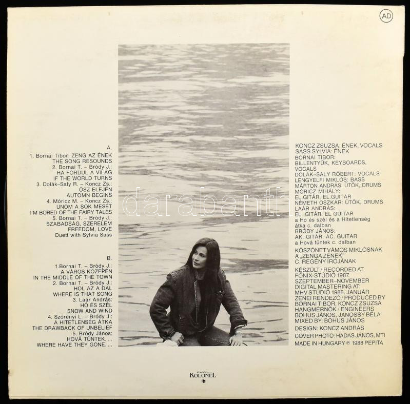 Koncz Zsuzsa - ... Fordul A Világ, Vinyl, LP, Album, Magyarország 1988 (VG+) - Image 2