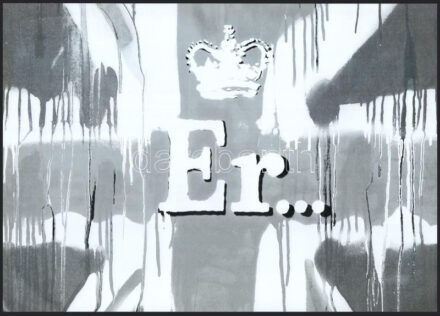 Banksy: Er.... Jelzés nélkül. Ofszet, papír. 30x42 cm