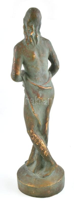 HB jelzéssel: Akt. Bronzírozott műanyag. Jelzett 40 cm - Image 3