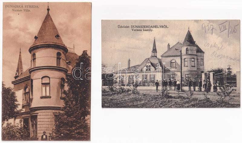 Dunaszerdahely, Dunajská Streda; 9 db RÉGI város képeslap / 2 pre-1940 town-view postcards - Image 3