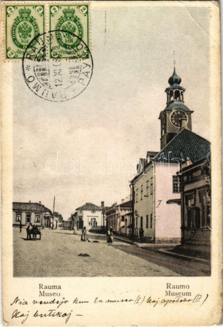 1908 Rauma, street, museum. TCV card (EB)