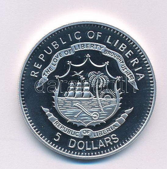 Libéria 2009. 5$ Cu 'Nagy Hadvezérek - George Washington' multicolor T:PP Liberia 2009. 5 Dollars Cu 'The Greatest Warlords of History - George Washington' multicolor C:PP - Image 2