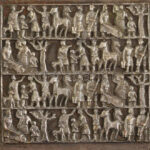 Tevan Margit (1901-1978): Iparművész fém doboz, plasztikus figurális díszítéssel. Jelzett, kopott, 14x12,5x2,5 cm - Image 2