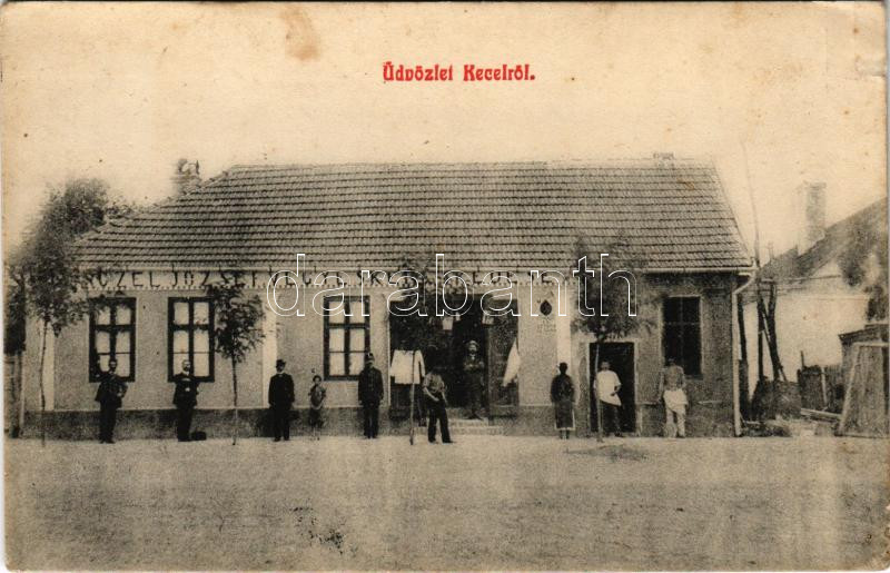 Kecel, Merczel József vegyeskereskedés, üzlet (EK)