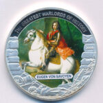 Libéria 2009. 5$ Cu 'Nagy Hadvezérek - Savoyai Jenő' multicolor T:PP Liberia 2009. 5 Dollars Cu 'The Greatest Warlords of History - Eugen von Savoyen' multicolor C:PP