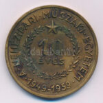 1959. '10 éves - A Nehézipari Műszaki Egyetem - 1949-1959 / NME' bronz emlékérem (45mm) T:XF,VF patina, korr.