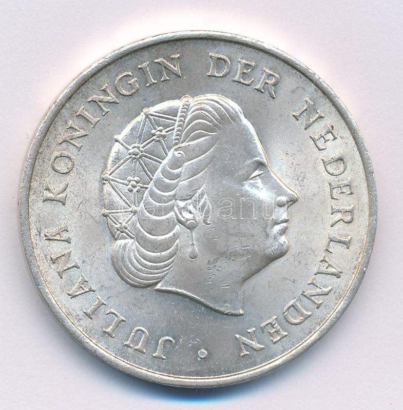 Holland Antillák 1964. 2 1/2G Ag 'Julianna' T:AU Netherlands Antilles 1964. 2 1/2 Gulden Ag 'Juliana' C:AU Krause KM#7