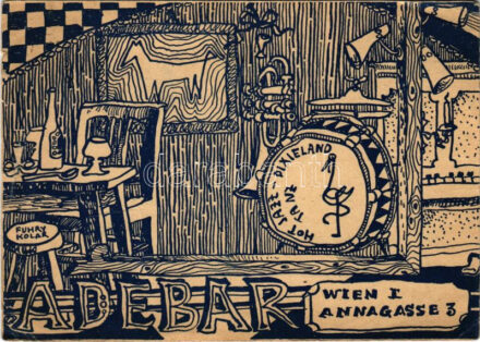 1960 Bécsi 'Adebar' reklámlapja / Adebar, Wien I. Annagasse 3. - advertisement (gyűrődések / creases)