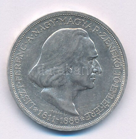 1936. 2P Ag 'Liszt' T:AU,XF patina Adamo P7.3