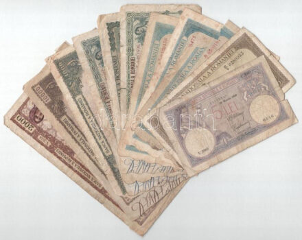 Románia 1920-1947. 5L-1.000.000L (11db) T:F-G Romania 1920-1947. 5 Lei - 1.000.000 Lei (11pcs) C:F-G