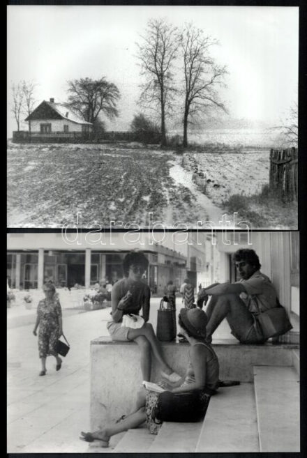 cca 1985 előtt készült fényképek tétele Menesdorfer Lajos (1941-2005) budapesti fotóművész hagyatékából, 13 db vintage fotó sokféle témáról (akt, táj, életkép, portré, városkép, színházi felvétel, stb., ezüst zselatinos