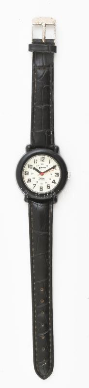 Sekonda jelzésű unisex kvarc karóra, bőr szíjjal, működik, d: 30 mm - Image 2