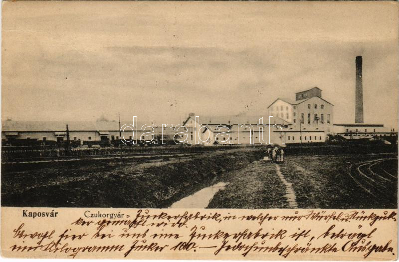 Kaposvár, Cukorgyár. János utcai tőzsde kiadása (Rb)