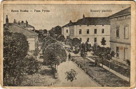 Rava-Ruska, Rawa Ruska; Koszary piechoty / Infant. Kaserne / WWI Austro-Hungarian K.u.K. military infantry barracks (EB)