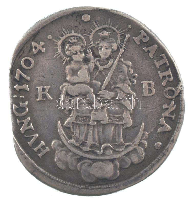 1704KB 1/2 Tallér Ag 'II. Rákóczi Ferenc' Körmöcbánya (13,32g) T:XF,VF az érme egyik oldalából lecsípve / Hungary 1704KB 1/2 Thaler Ag 'Francis II Rákóczi' Kremnitz (13,32g) C:XF,VF pinched from one side of the coin Unger II: 1127a.,