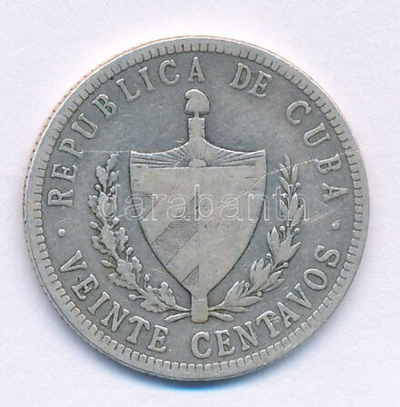 Kuba 1916. 50c Ag T:F Cuba 1916. 50 Centavos Ag C:F