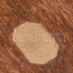 Antik fadoboz kulccsal, szép állapotban, 29x15x8 cm - Image 2