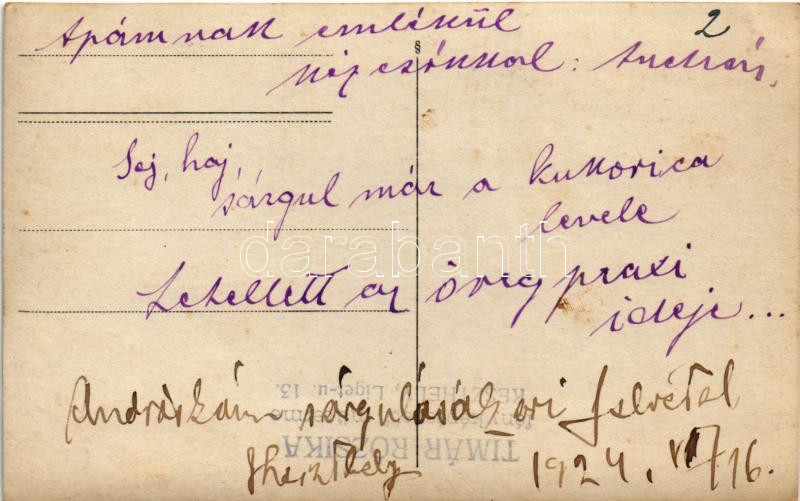 1924 Keszthely, Andrássy tér, Sárguló gazdászok búcsúja, feldíszített ökörszekerek, Vidéki Takarékpénztár, Laskay István, Deák Zsigmond és női kalap üzlet, Töreky cukrászda, Staud Károly fogtechnikai műterme. Tímár - Image 2